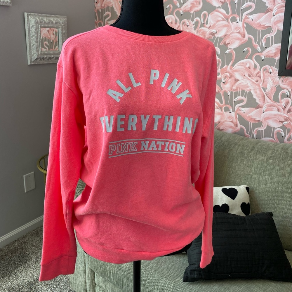 Pink soft pull over sweatshirt
